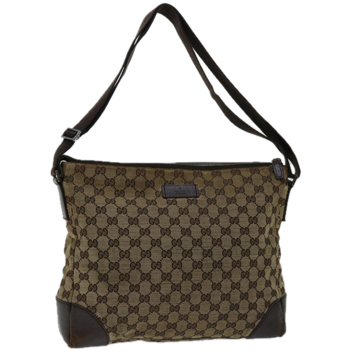 GUCCI GG Canvas Shoulder Bag Beige 110054  66933