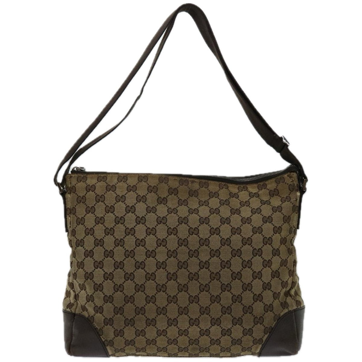 GUCCI GG Canvas Shoulder Bag Beige 110054  66933