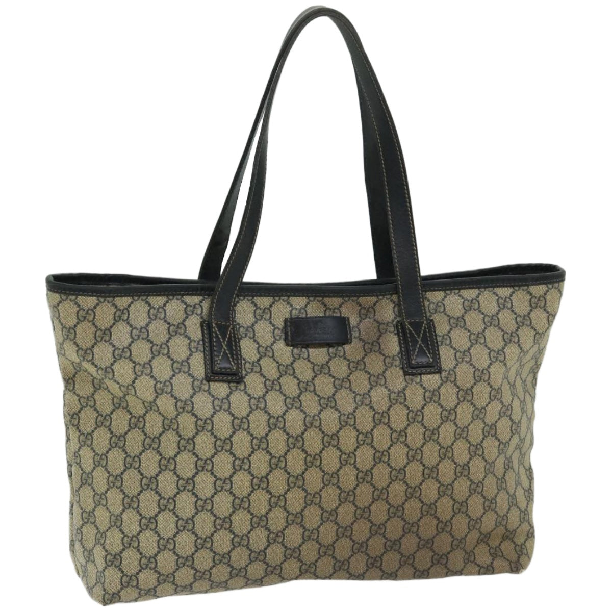 GUCCI GG Supreme Tote Bag PVC Beige 211137  66934