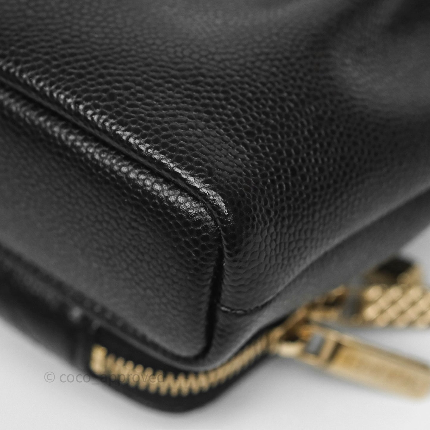 Chanel Mini Pocket Bucket Bag Black Caviar Gold Hardware