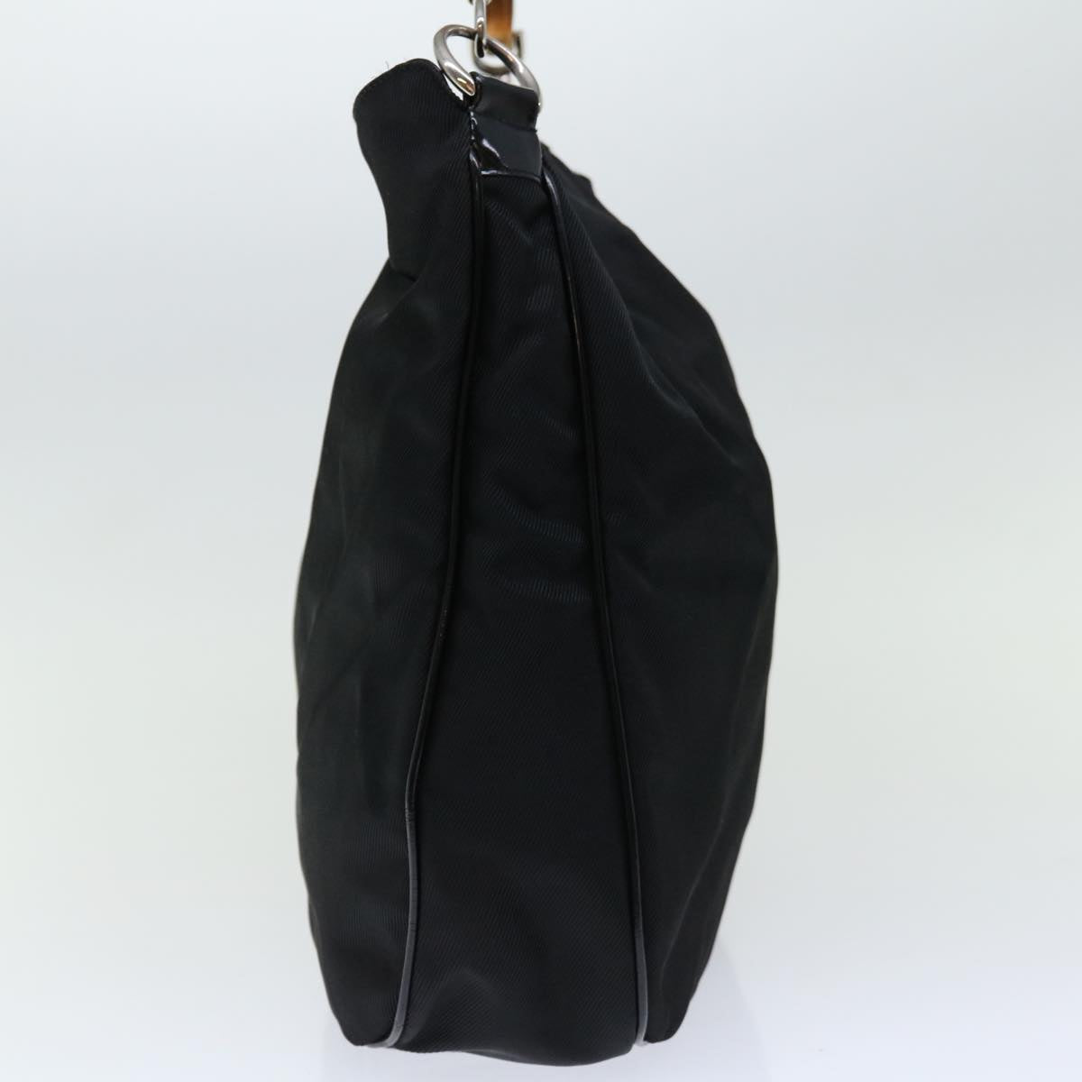 GUCCI Bamboo Shoulder Bag Nylon 2way Black 001 2404 1577  66949