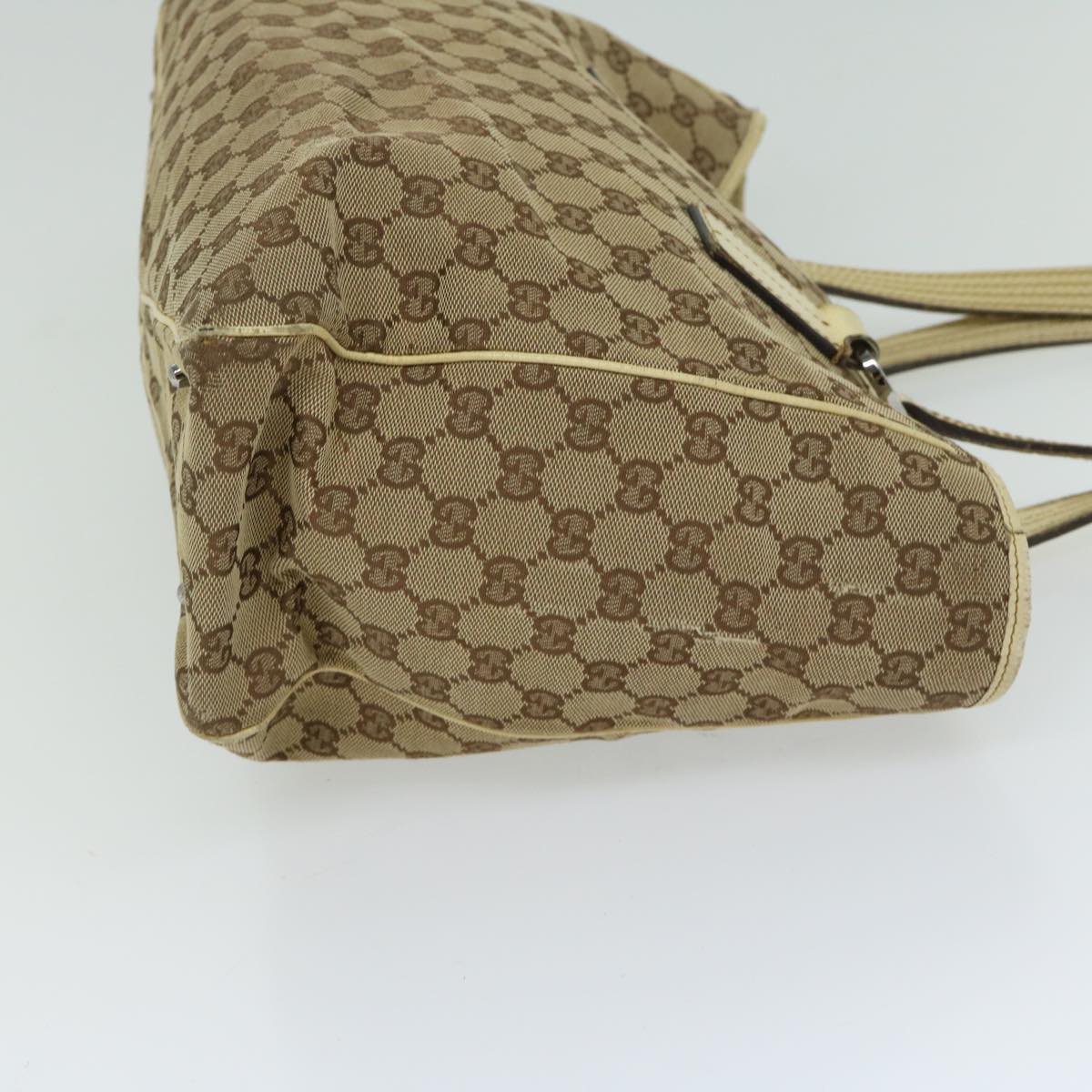 GUCCI GG Canvas Tote Bag Beige 113017  66971