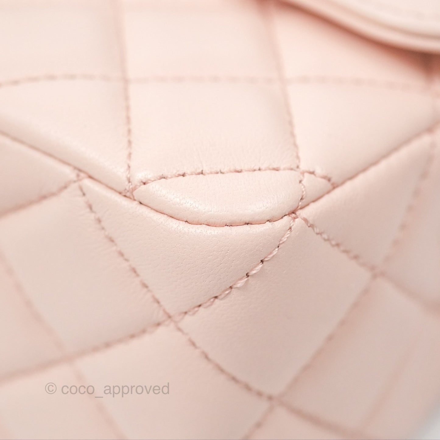 Chanel Top Handle Mini Rectangular Flap Bag Light Pink Lambskin Aged Gold Hardware