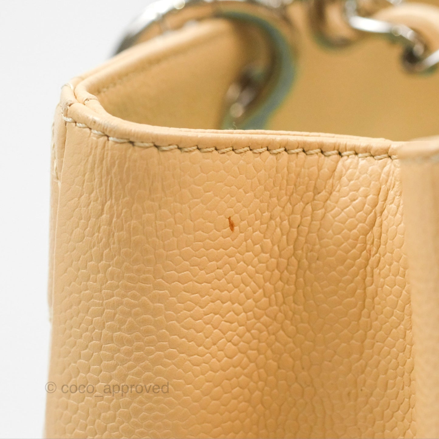 Chanel GST Beige Caviar Silver Hardware