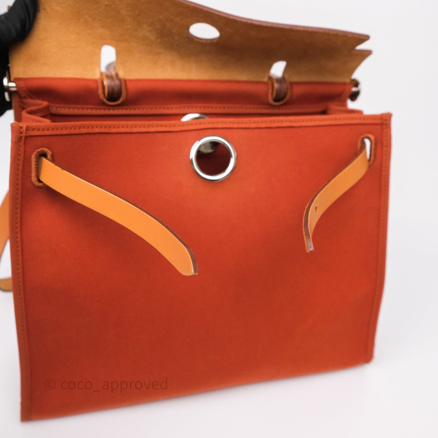 Hermès Herbag Zip 31 Cuivre Canvas Palladium Hardware