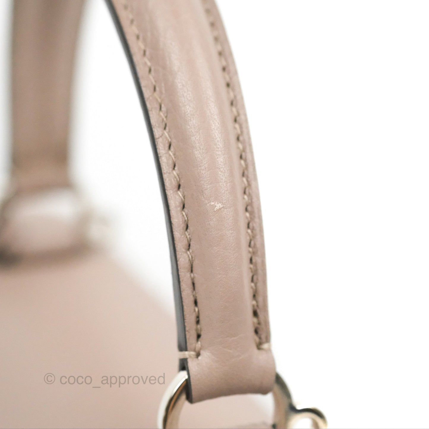Moynat Réjane PM bag Tourterelle Grained Blush Leather Silver Hardware