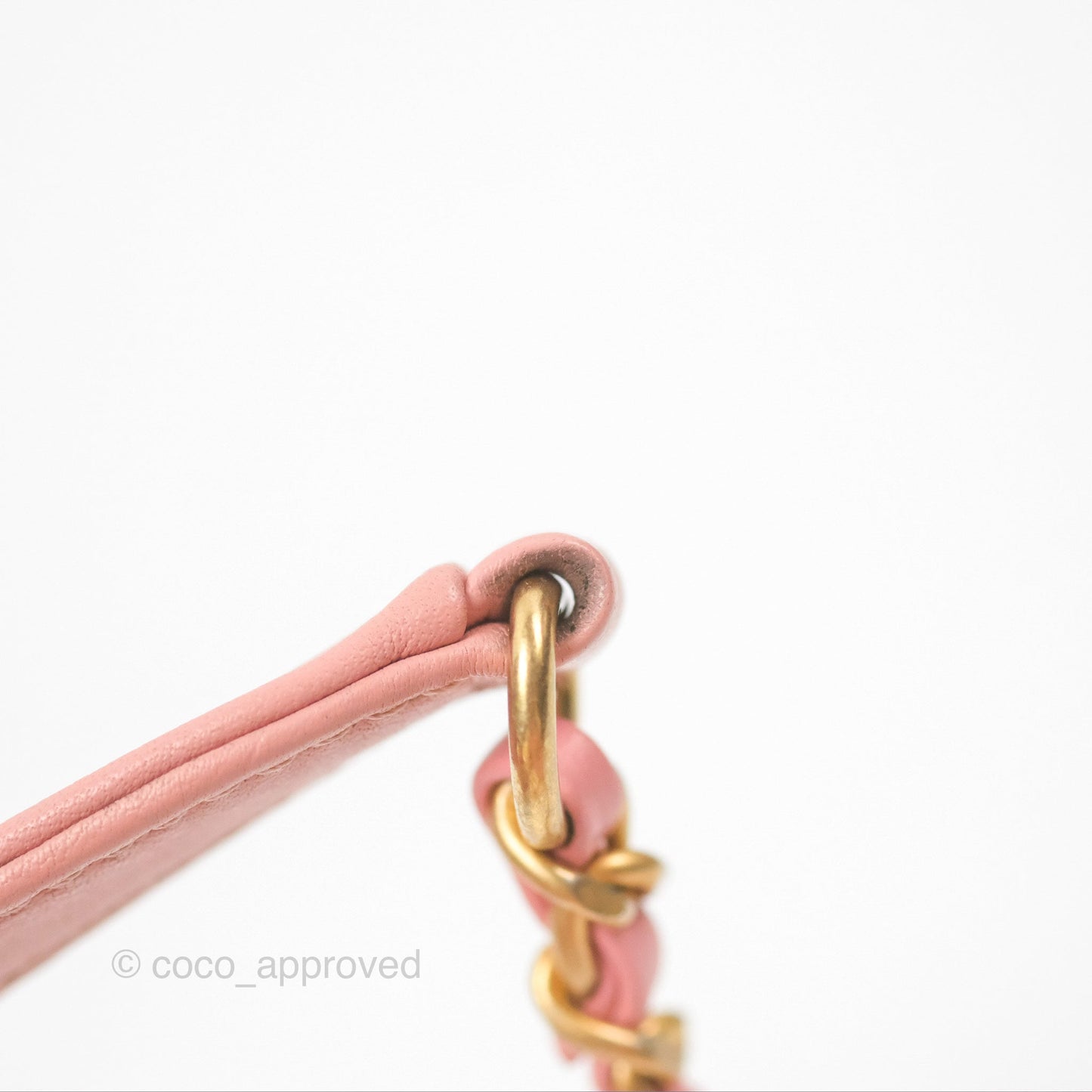 Chanel Quilted Small CC Filigree Vanity Case Dusty Pink Caviar Gold Hardware