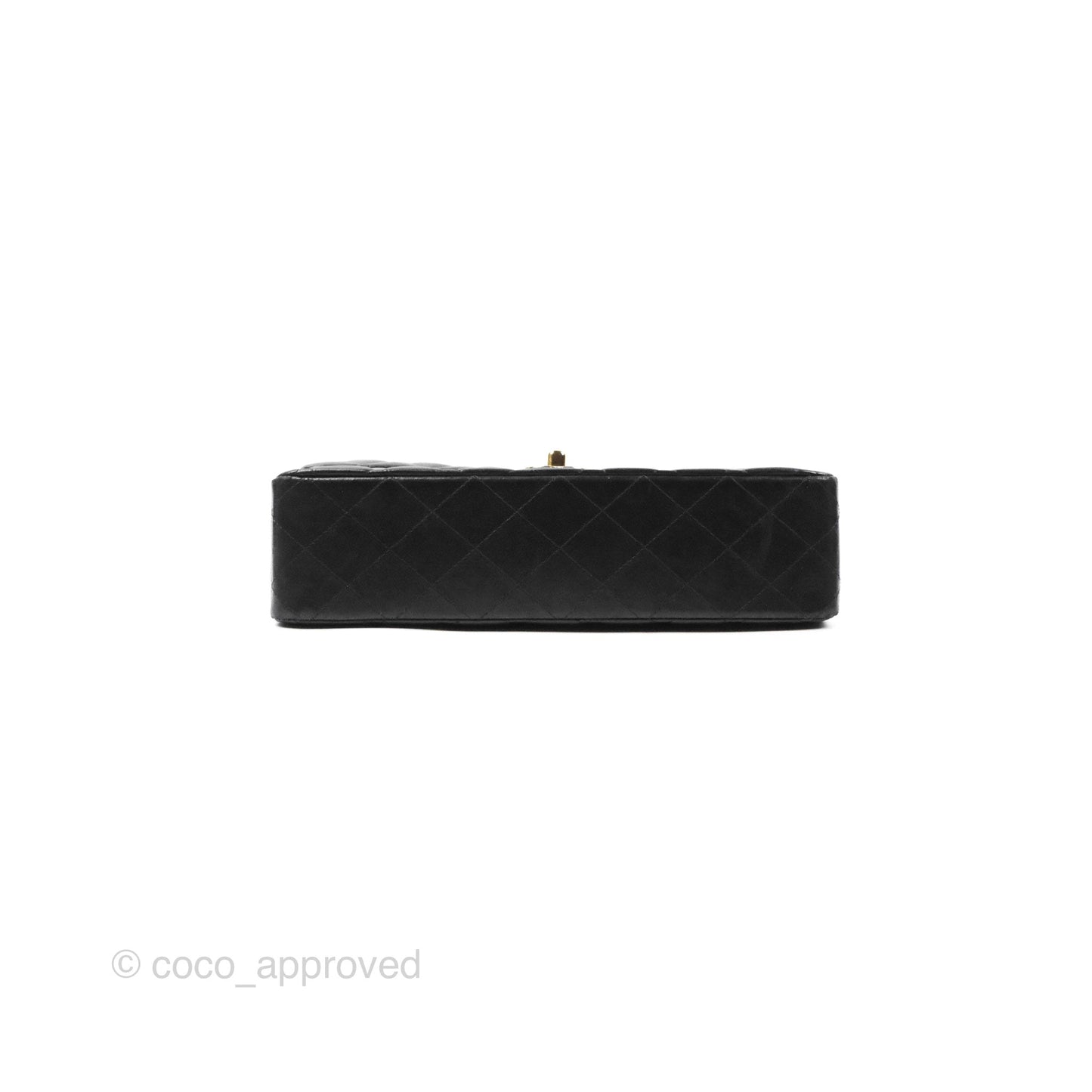 Chanel Classic M/L Medium Flap Quilted Black Lambskin Gold Hardware