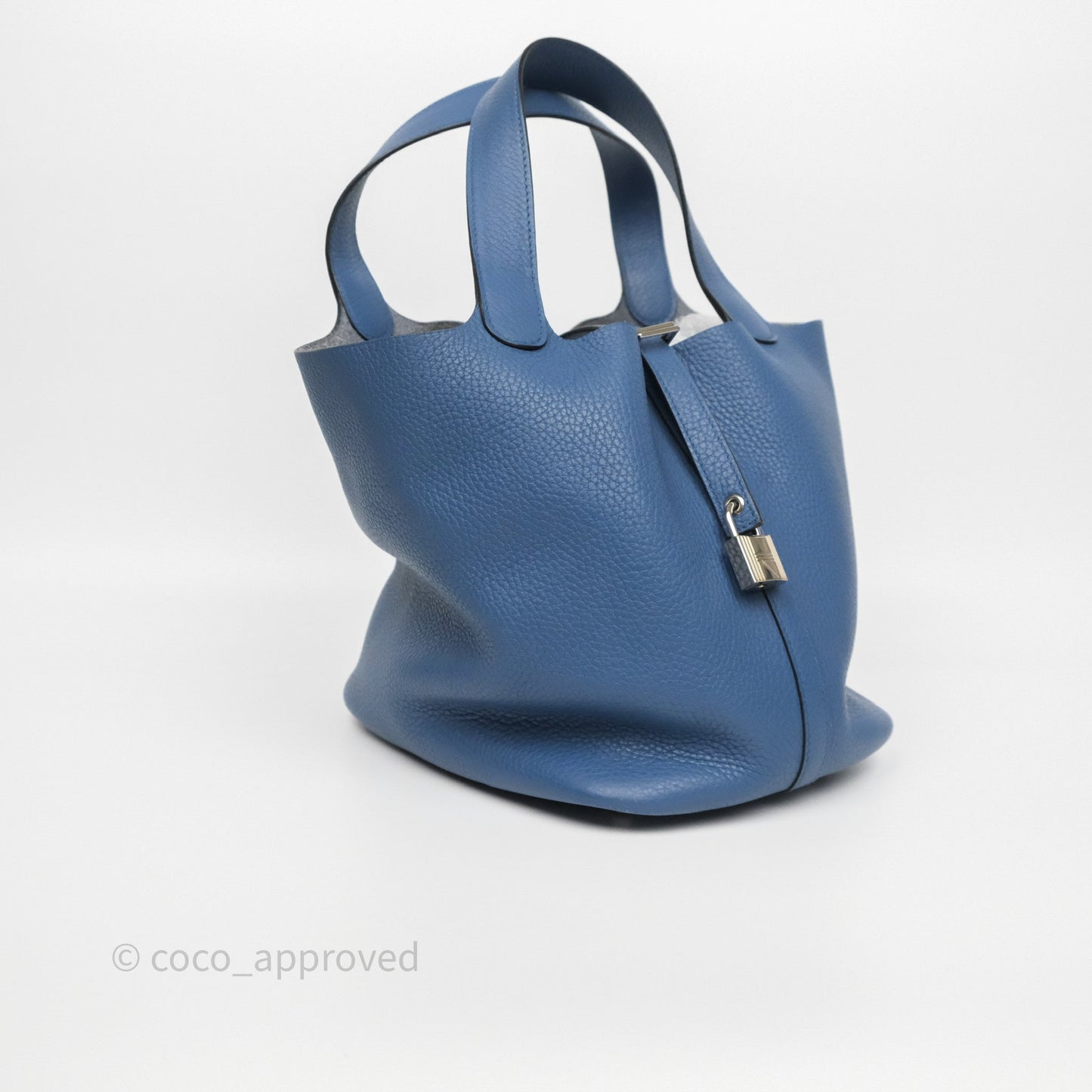 Hermès Picotin 22 Bleu Agate R2 Clemence Palladium Hardware