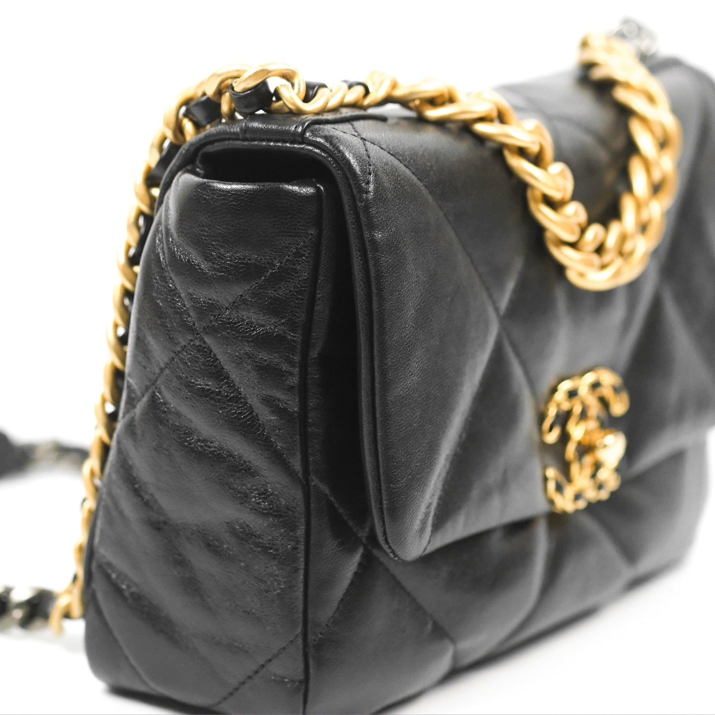 Chanel 19 Small Black Goatskin Mixed Hardware