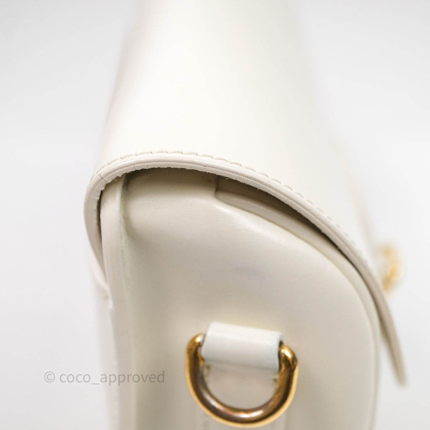 Dior Medium Bobby Bag Off White Calfskin Gold Hardware