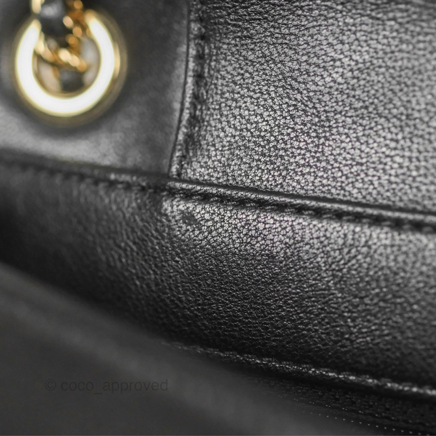 Chanel Chevron Mademoiselle Flap Bag Black Sheepskin Gold Hardware