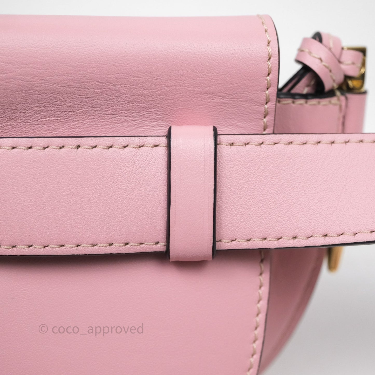 Loewe Mini Gate Belt Bag in Soft Calfskin Pink