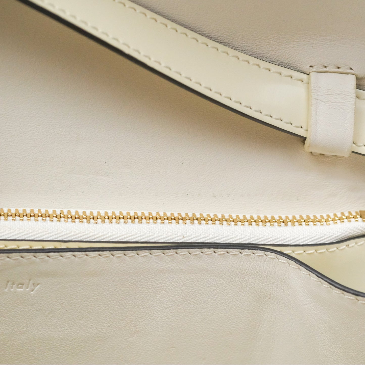 Celine Medium Classic Box Flap White Patent Gold Hardware
