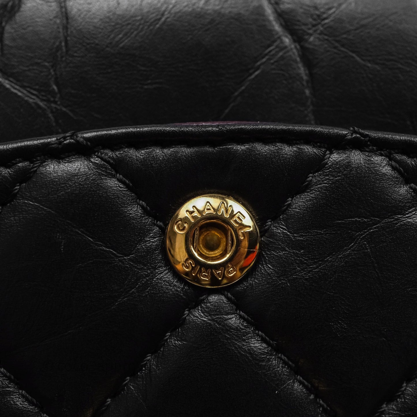 Chanel Quilted 2.55 Reissue 226 Flap Bag Black Aged Calfskin Gold Hardware