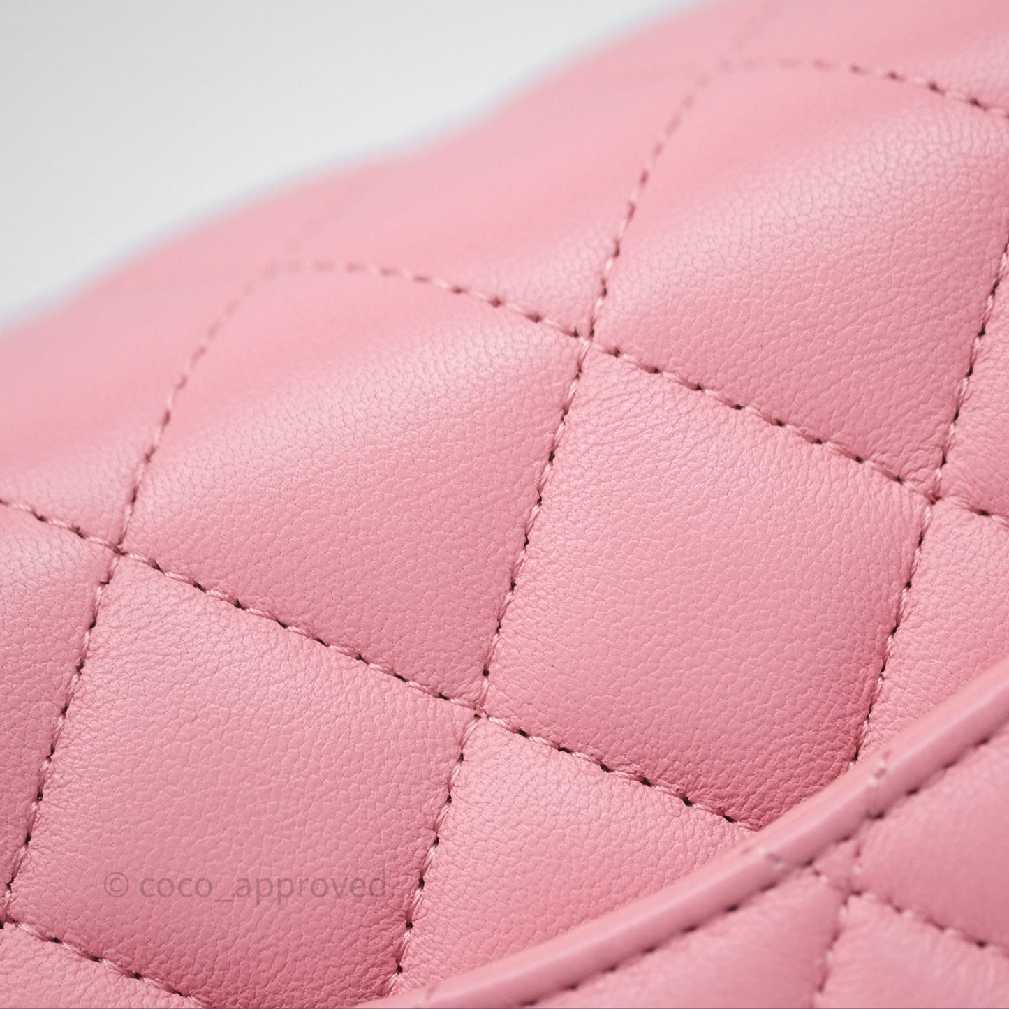 Chanel Mini Square Flap Quilted Pink Lambskin Gold Hardware