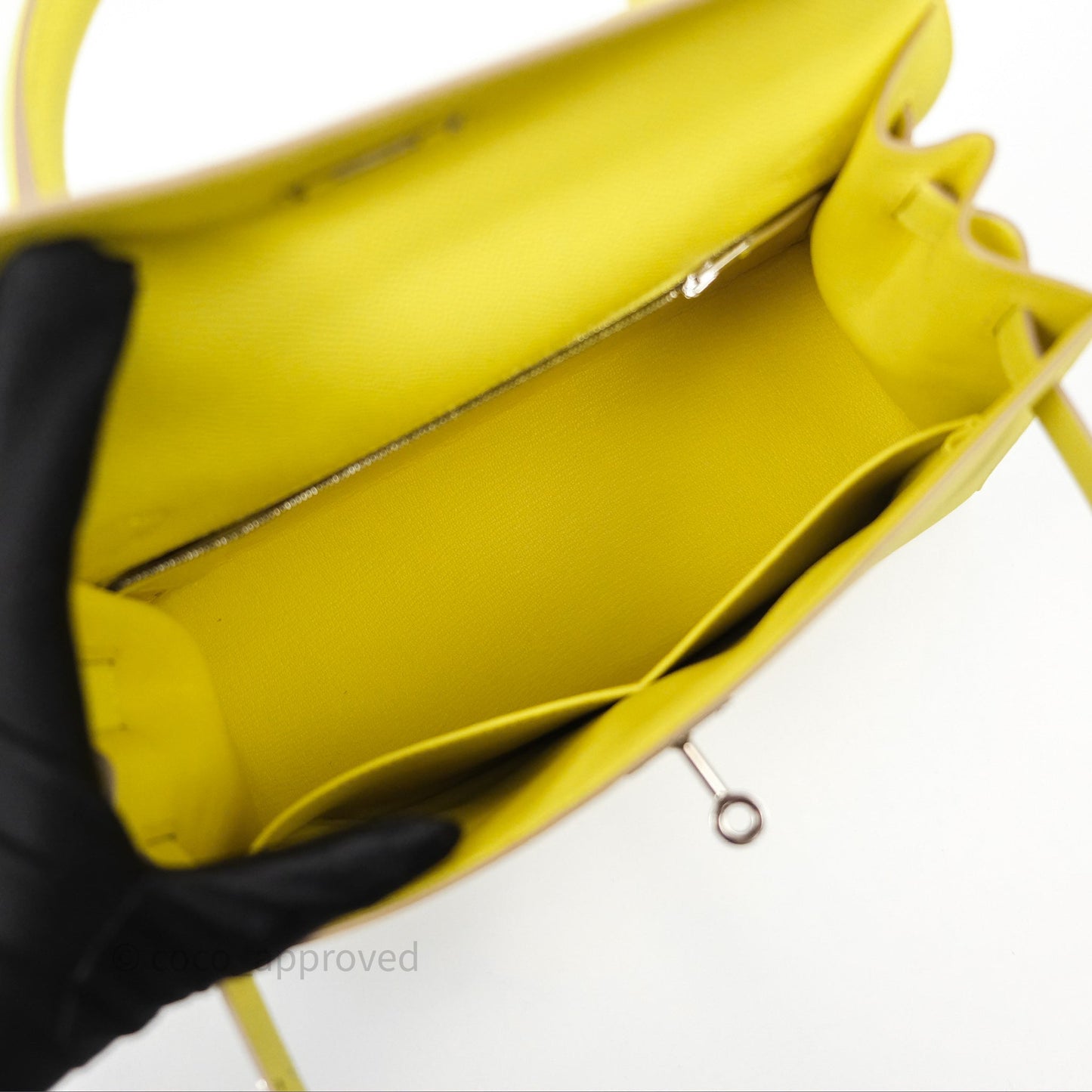 Hermès Kelly 28 Lime 9R Epsom Palladium Hardware