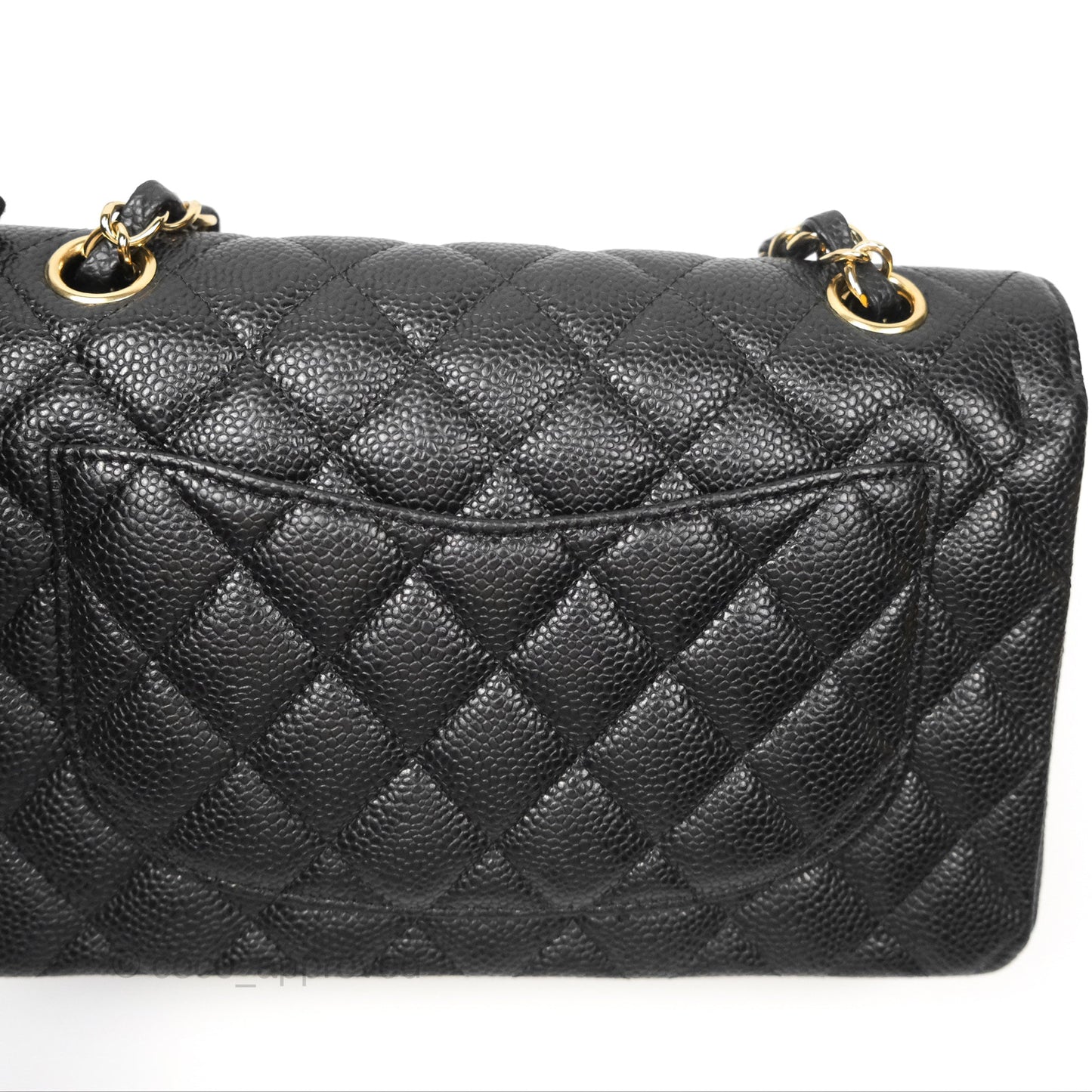 Chanel Small Classic Flap Quilted Black Caviar Gold Hardware