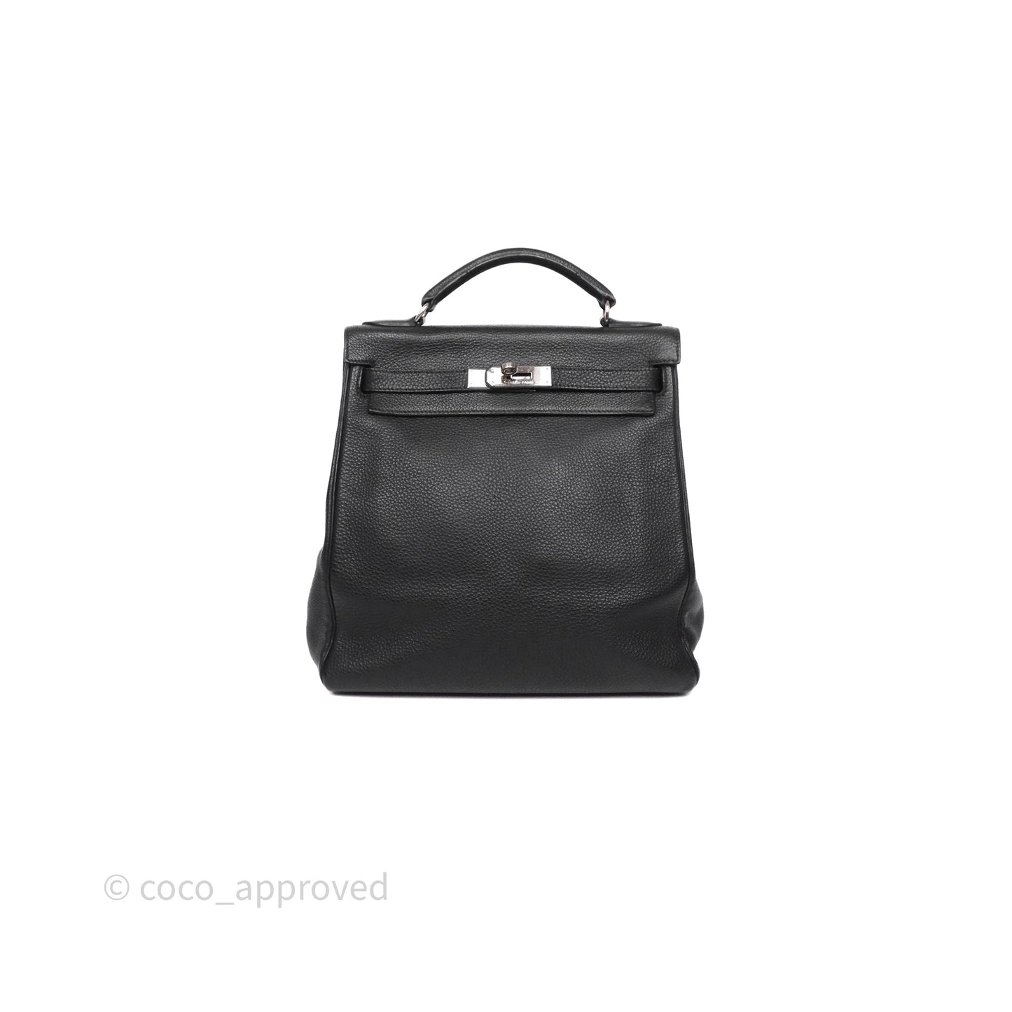 Hermès Kelly Ado Backpack GM Black Noir 89 Togo Palladium Hardware