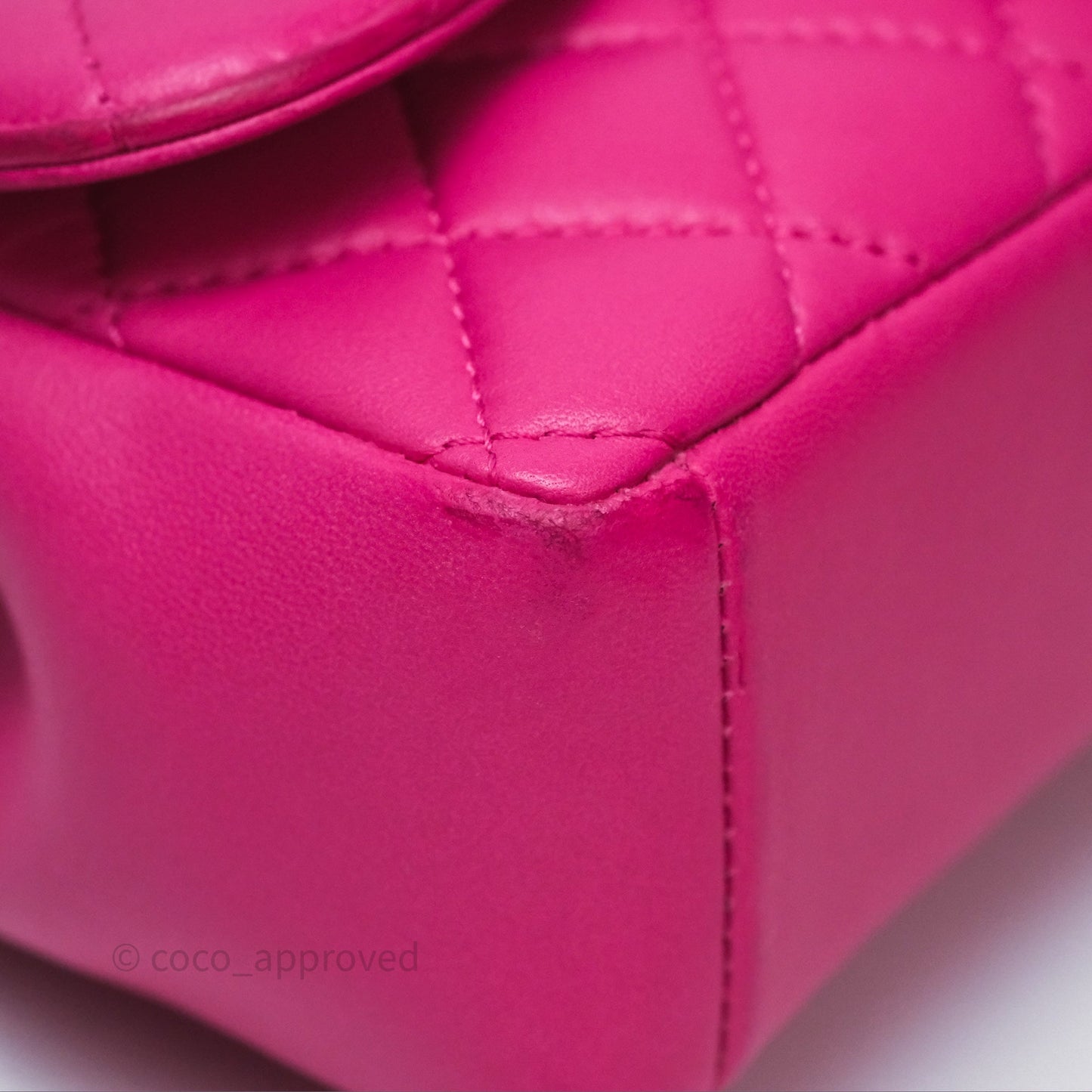 Chanel Quilted Mini Mademoiselle Chic Flap Dark Pink Lambskin Aged Gold Hardware