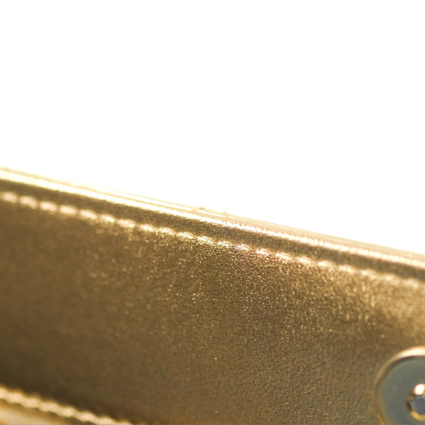 Chanel Quilted Classic Wallet on Chain WOC Metallic Gold Calfskin Gold Hardware