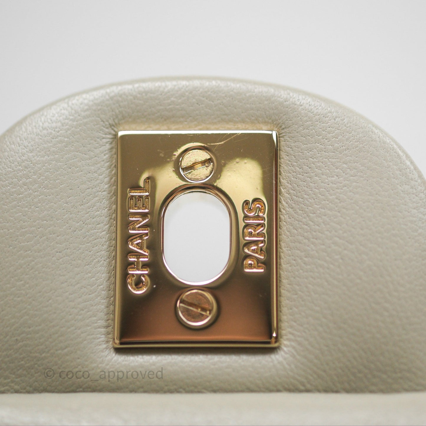 Chanel Mini Rectangular Quilted Sage Lambskin Gold Hardware