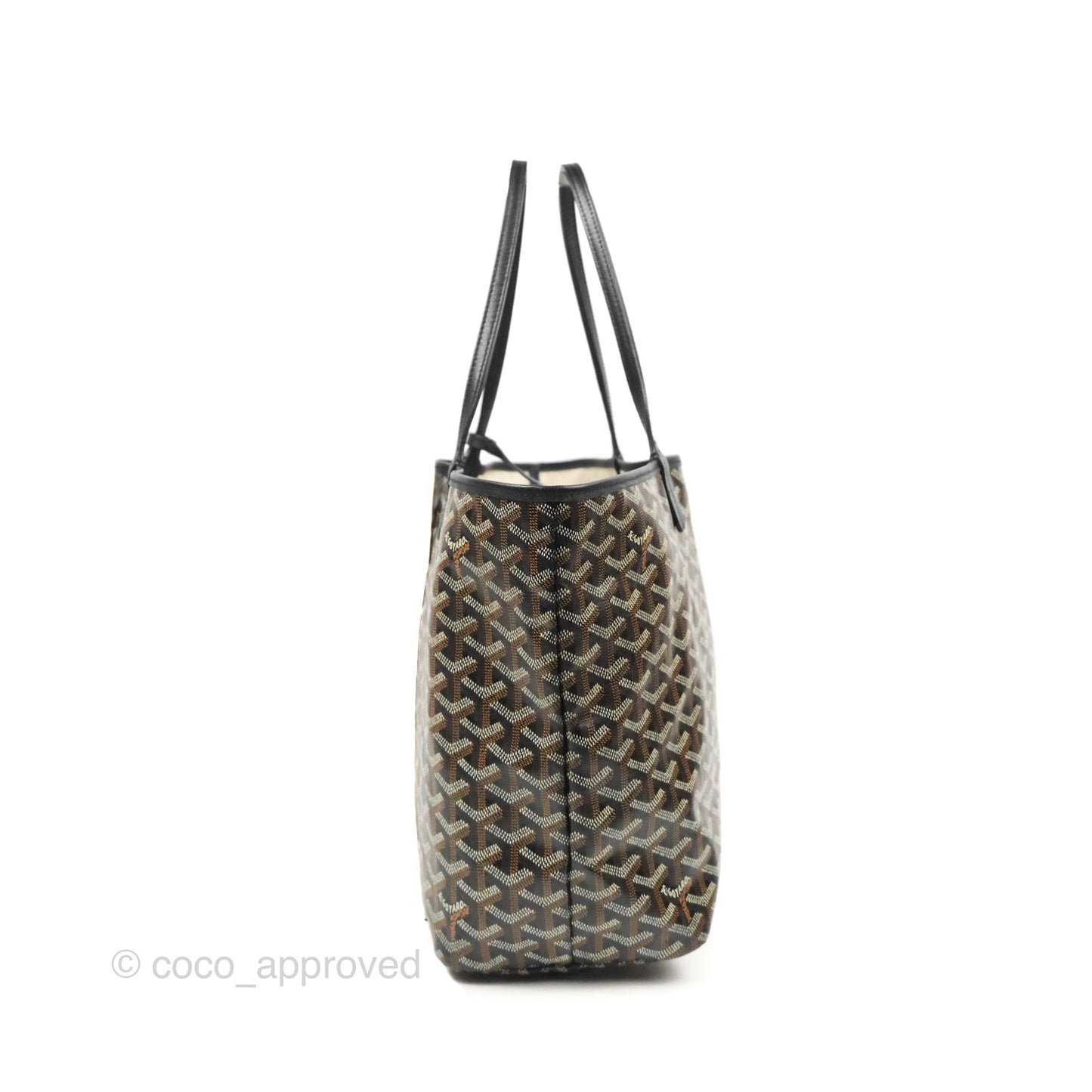 Goyard Saint Louis Black Goyardine Canvas PM⁣⁣⁣⁣⁣⁣⁣⁣⁣⁣⁣⁣⁣⁣⁣⁣⁣⁣⁣⁣