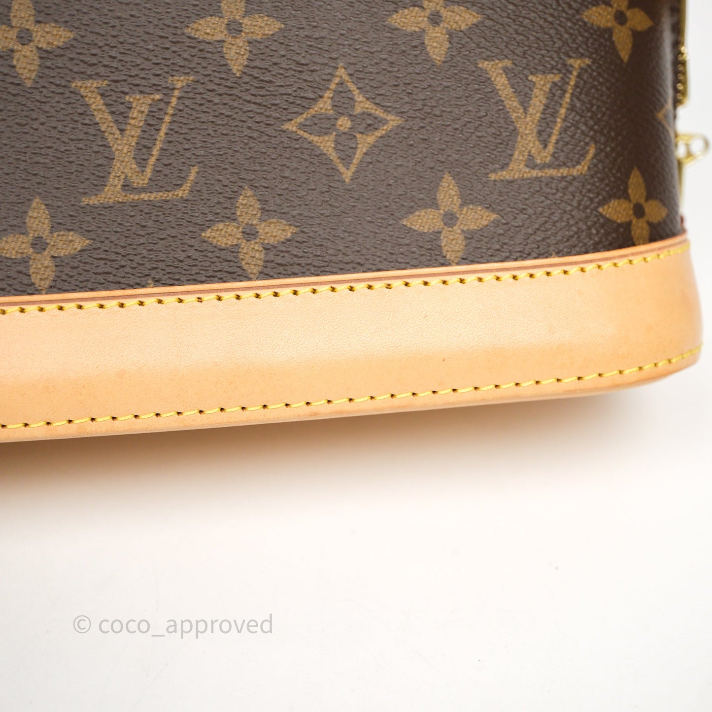 Louis Vuitton Monogram Alma BB Bag Gold Hardware
