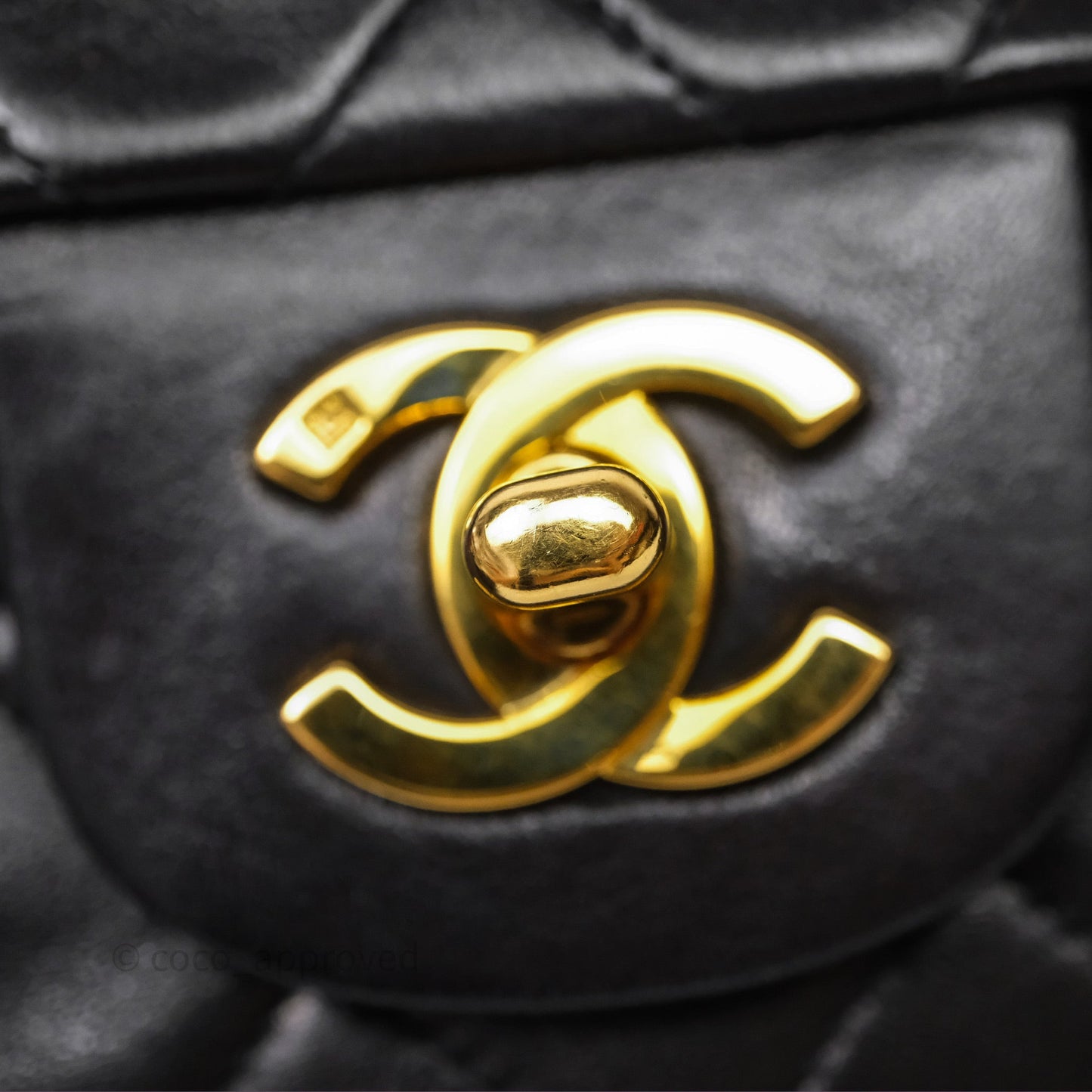 Chanel Vintage Lambskin Small Double Flap Bag Black Gold Hardware