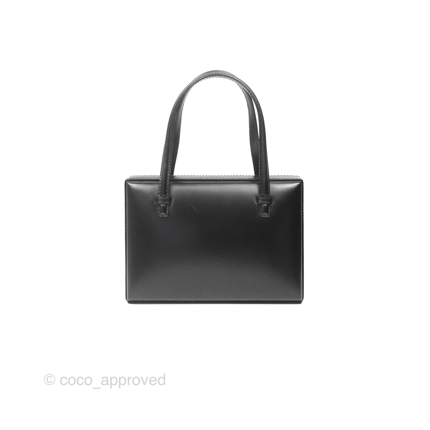 Loewe Vintage Small Postal Handle Bag Black Leather