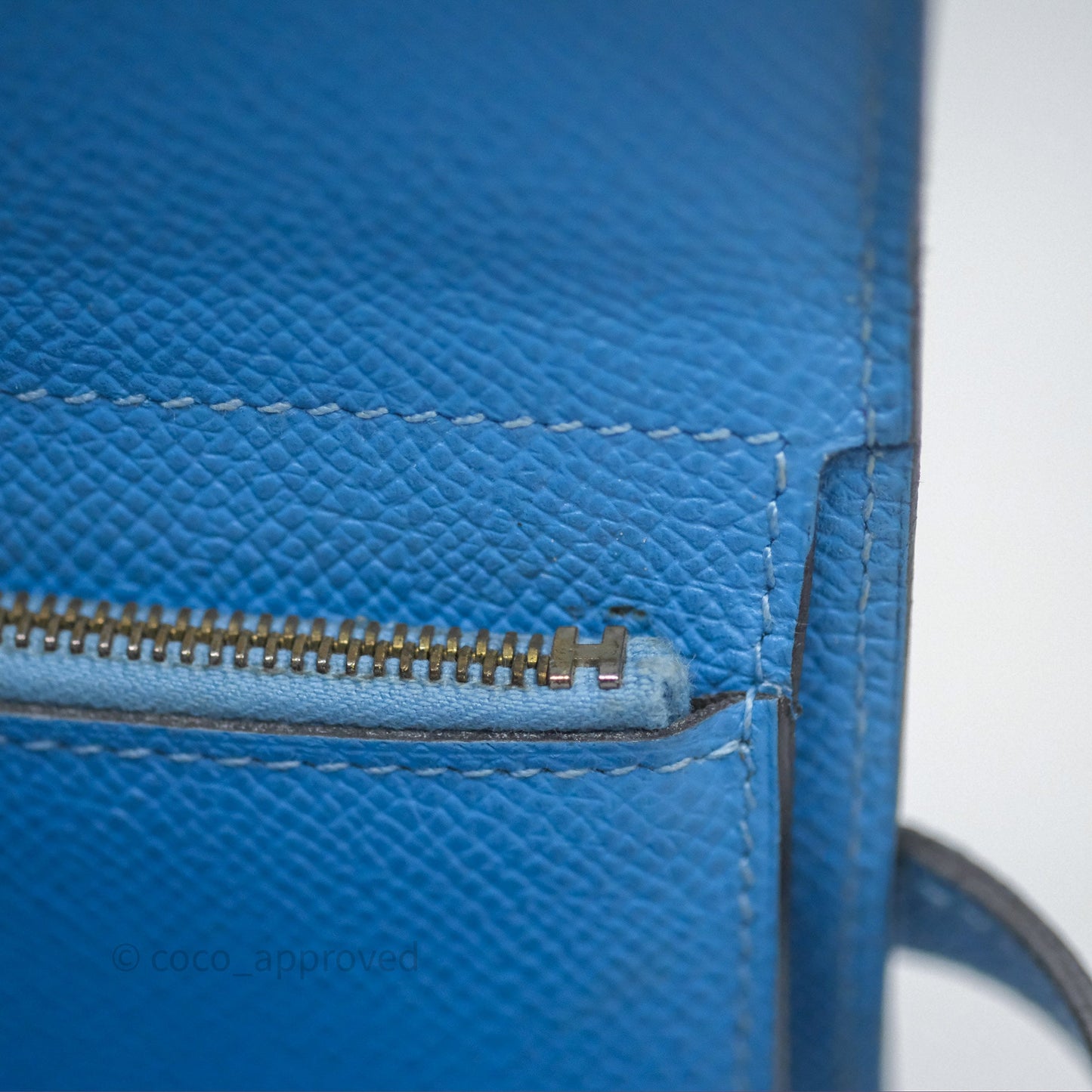 Hermès Kelly Depliant Wallet Blue Epsom Gold Hardware