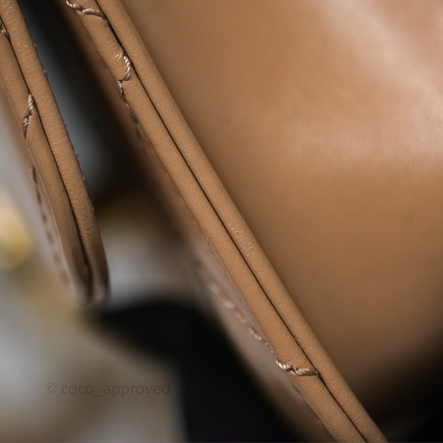 Chanel Quilted Mini Perfect Fit Adjustable Beige Calfskin Gold Hardware