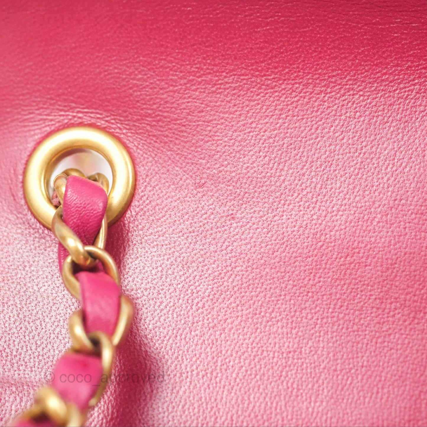 Chanel Diamond Lock CC Flap Bag Pink Lambskin Gold Hardware