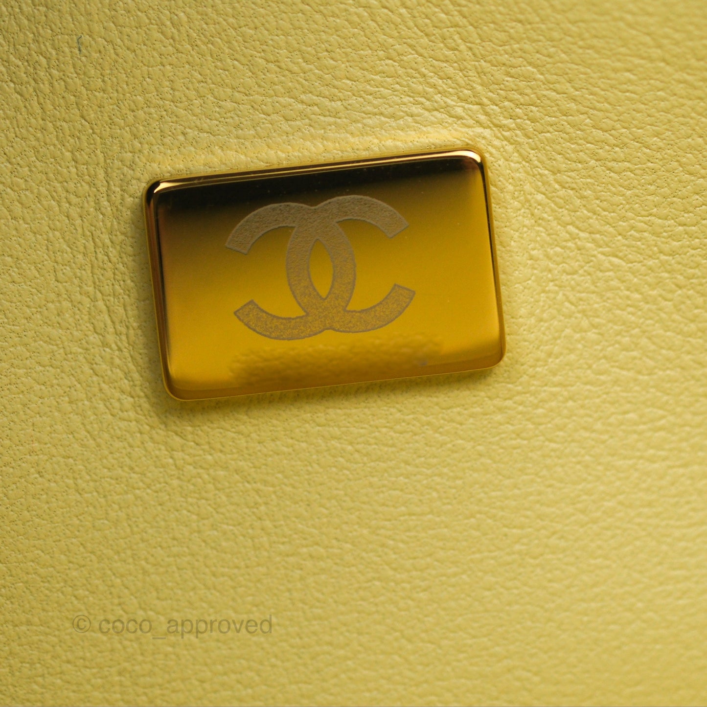 Chanel Small Classic Flap Quilted Yellow Caviar Gold Hardware