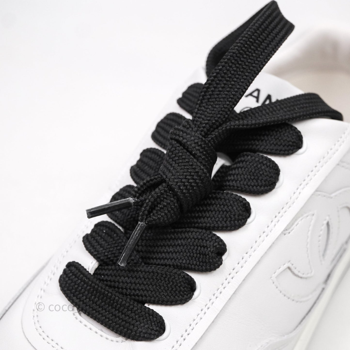 Chanel Logo Sneakers White Size 39