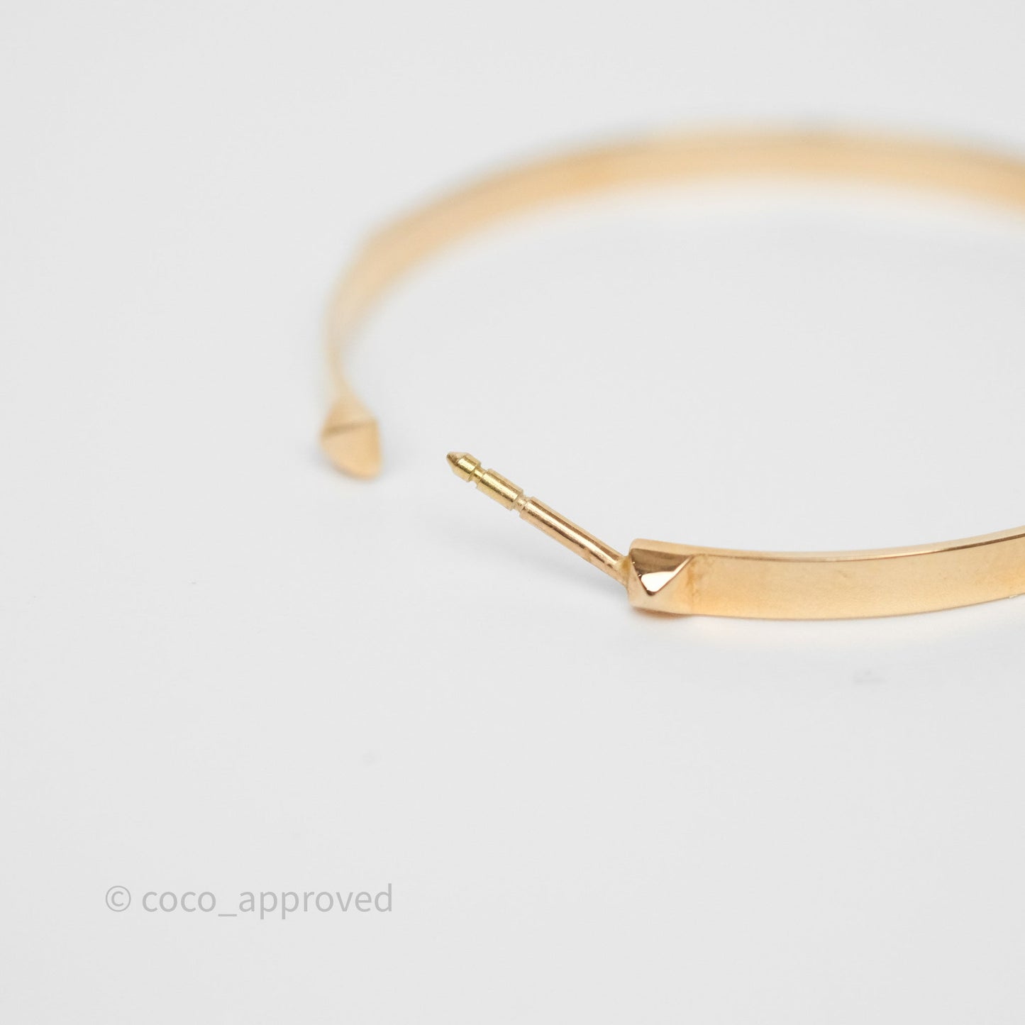 Hermès Mini Clous Hoop Earrings 18K Rose Gold