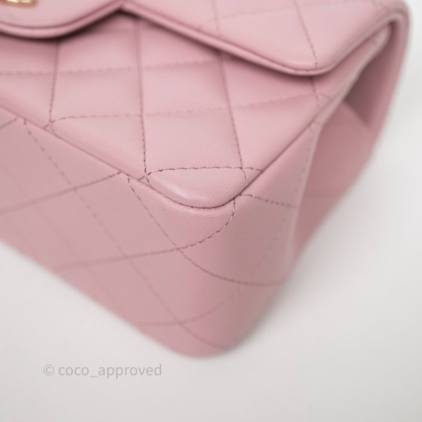Chanel Top Handle Mini Rectangular Flap Lilac Pink Lambskin Gold Hardware