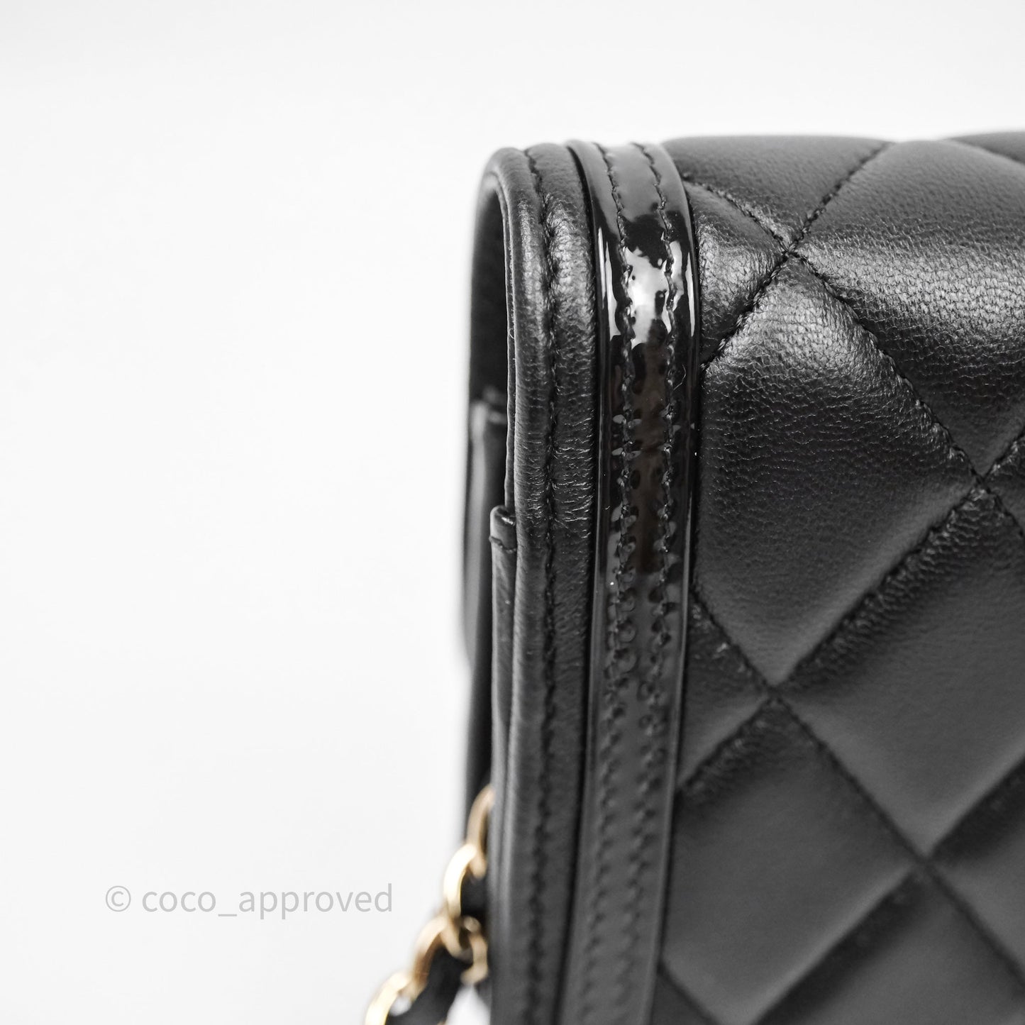 Chanel Mini Flap Bag Black Lambskin Gold Hardware