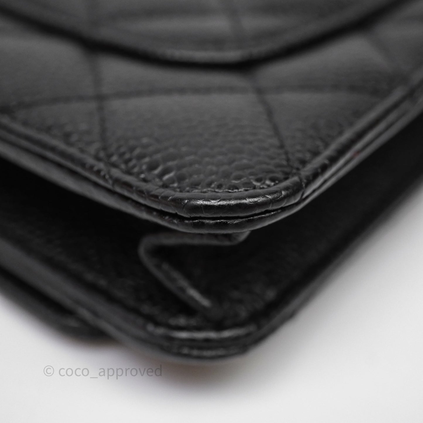 Chanel Quilted WOC Black Caviar Gold Hardware