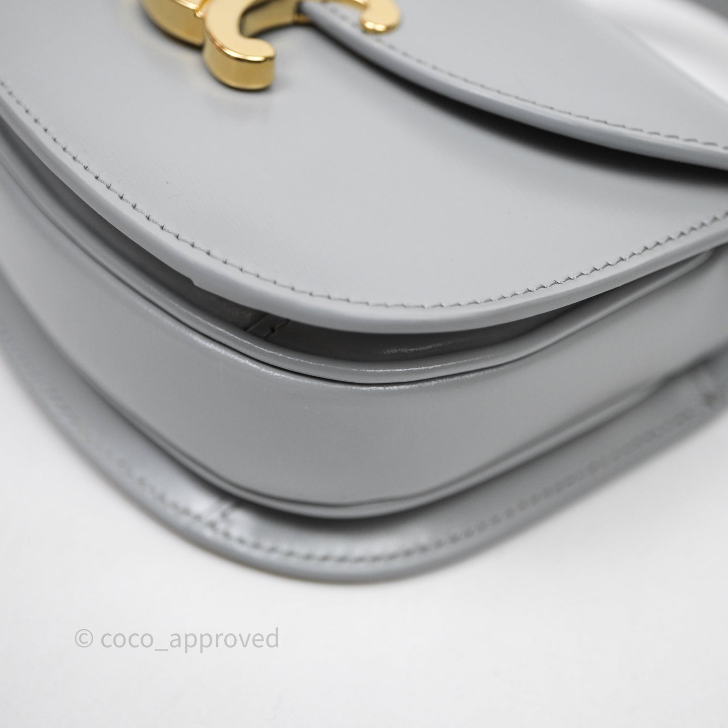 Celine Mini Besace Clea Grey Shiny Calfskin