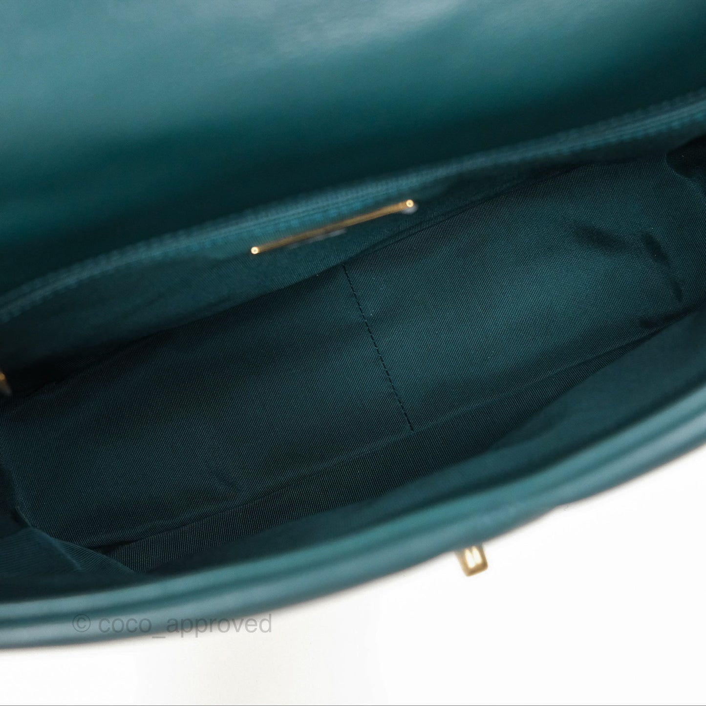 Chanel 19 Medium Green Goatskin Mixed Hardware
