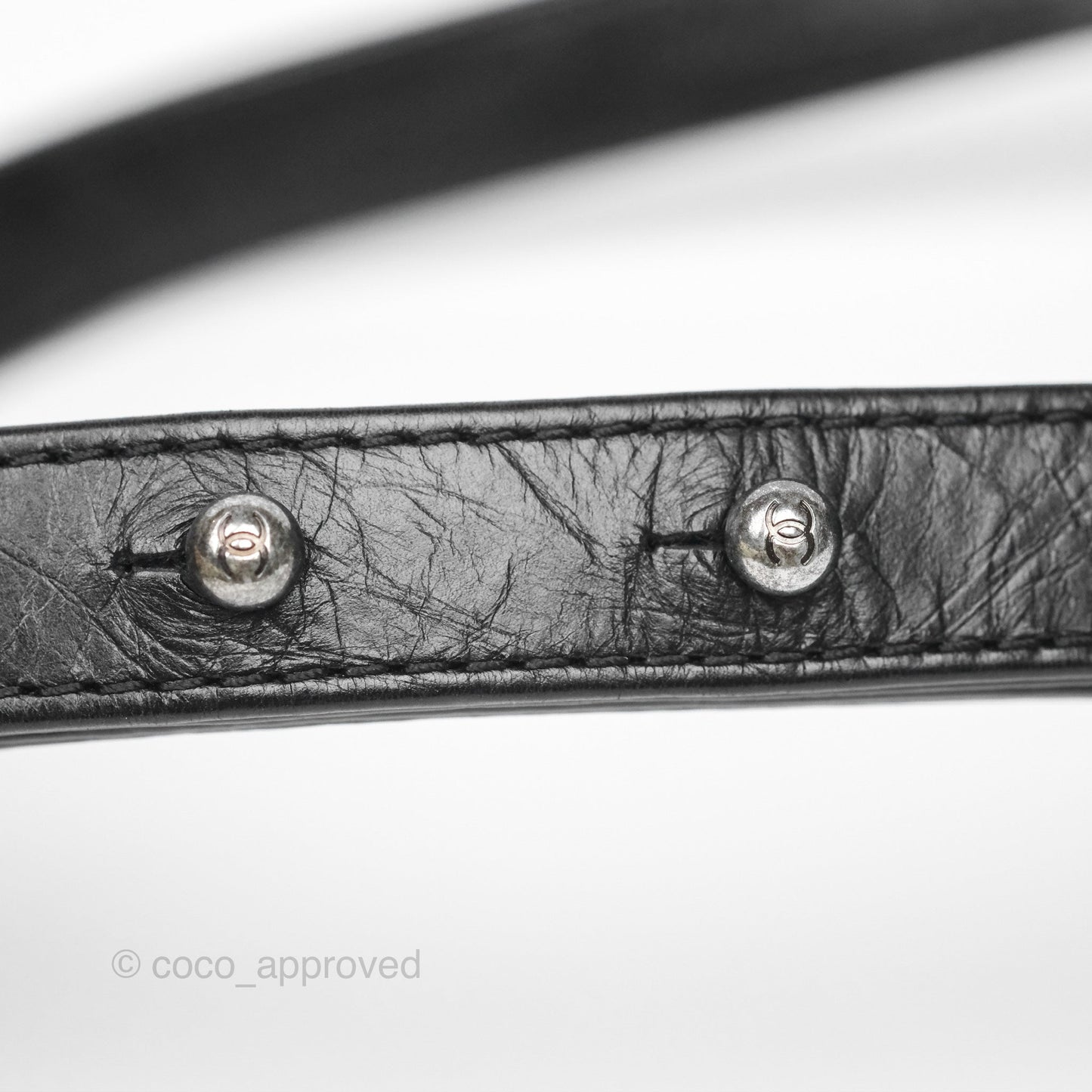 Chanel Small Chain Around Boy Quilted Black Aged Calfskin Ruthenium Hardware