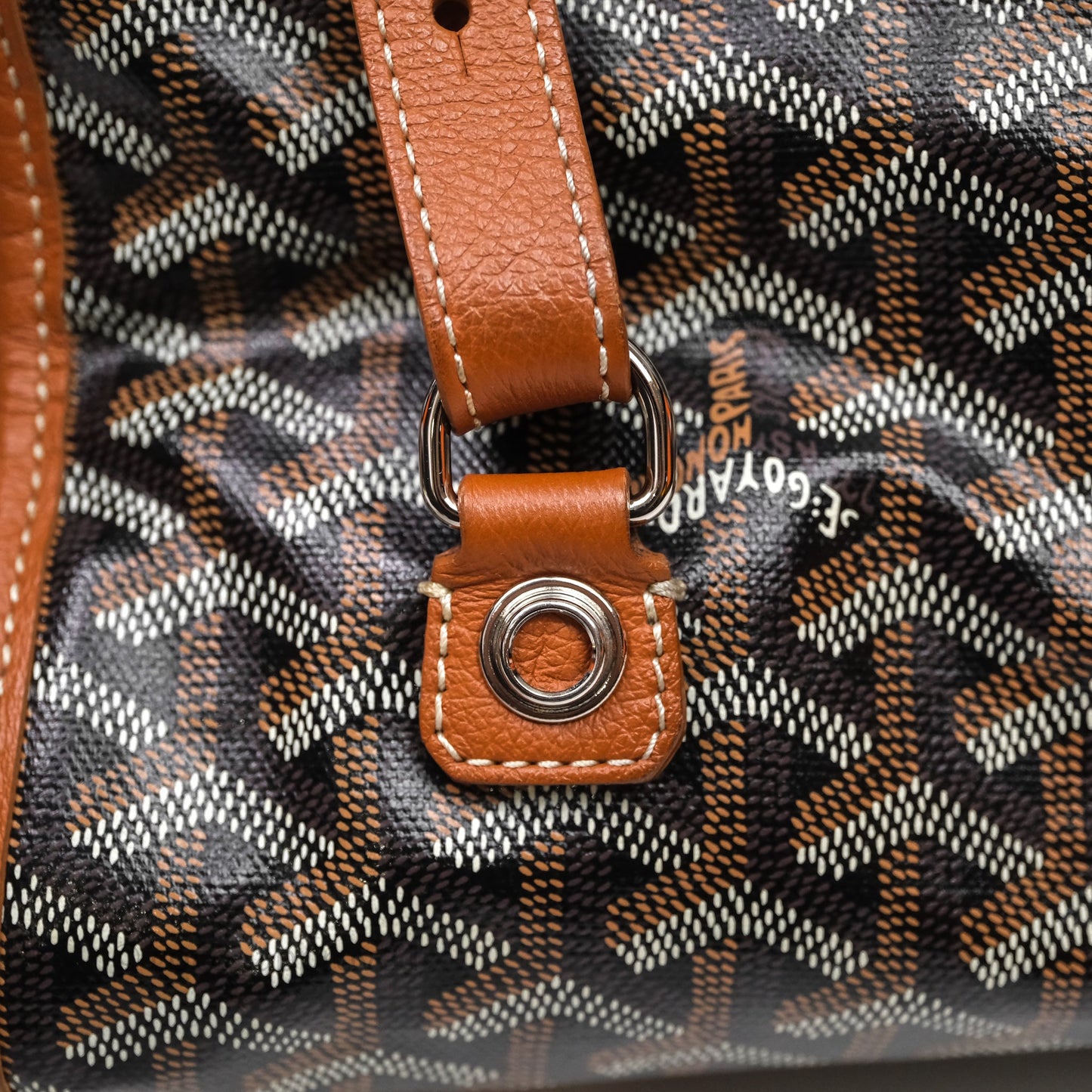 Goyard Saint Léger Backpack Black/ Tan
