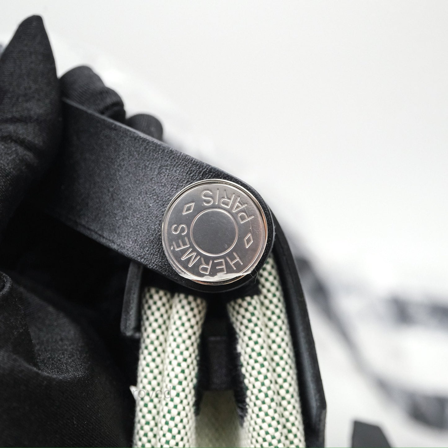 Hermès Herbag Zip 20 MinI Vert Moyen 65 Noir 89 Palladium Hardware