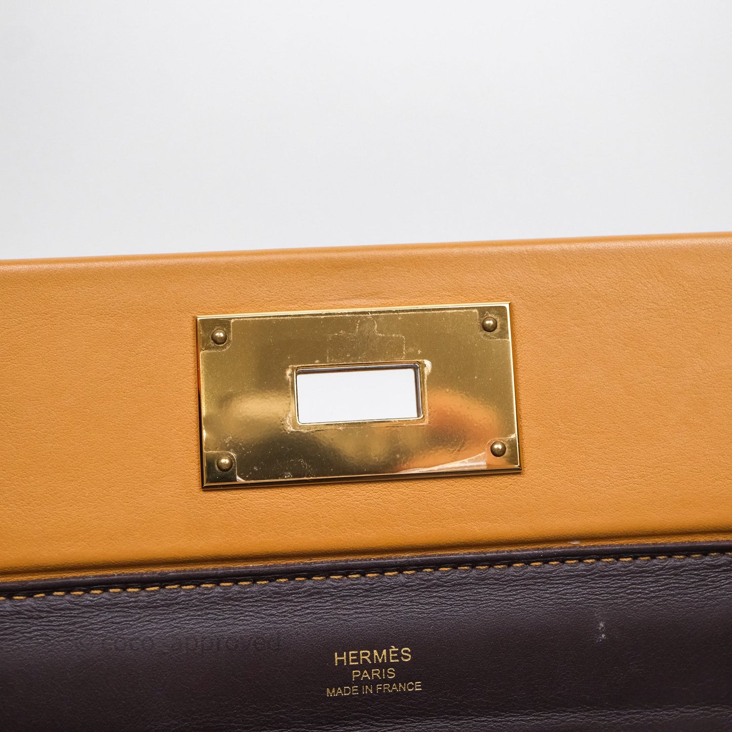Hermès 24/24 21 Mini Caramel/Sesame/Rouge Sellier Gold Hardware