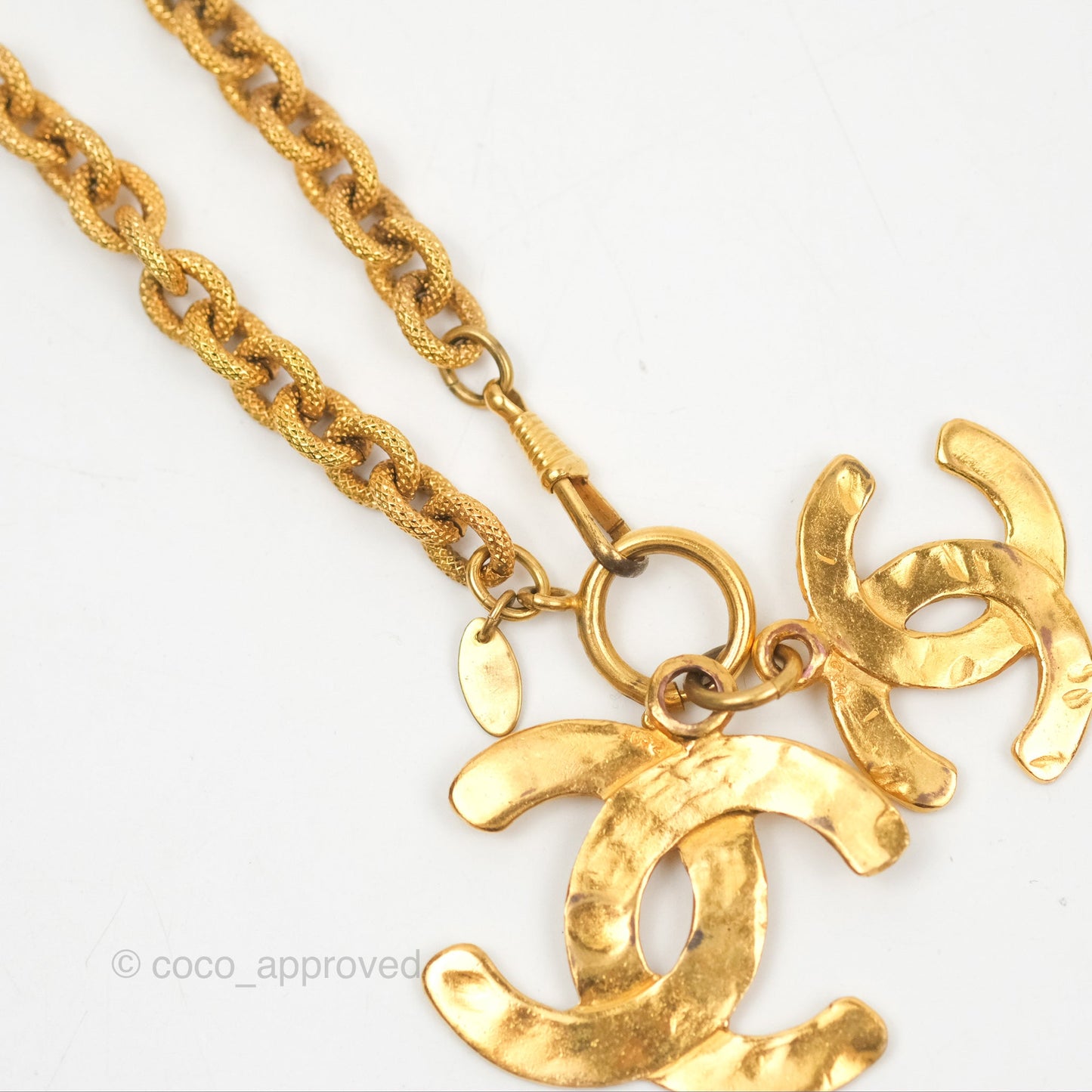 Chanel Vintage CC Necklace Gold Tone