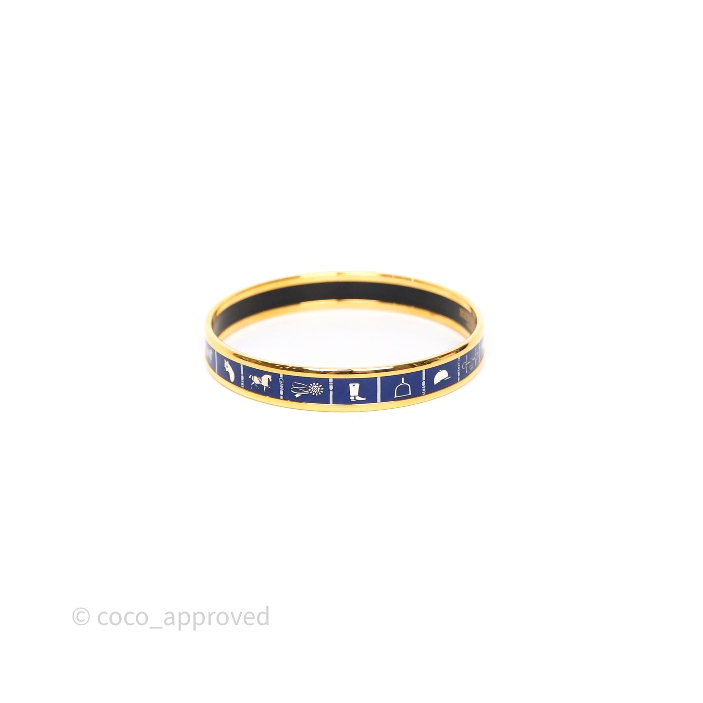 Hermès Bangle Blue Gold Hardware