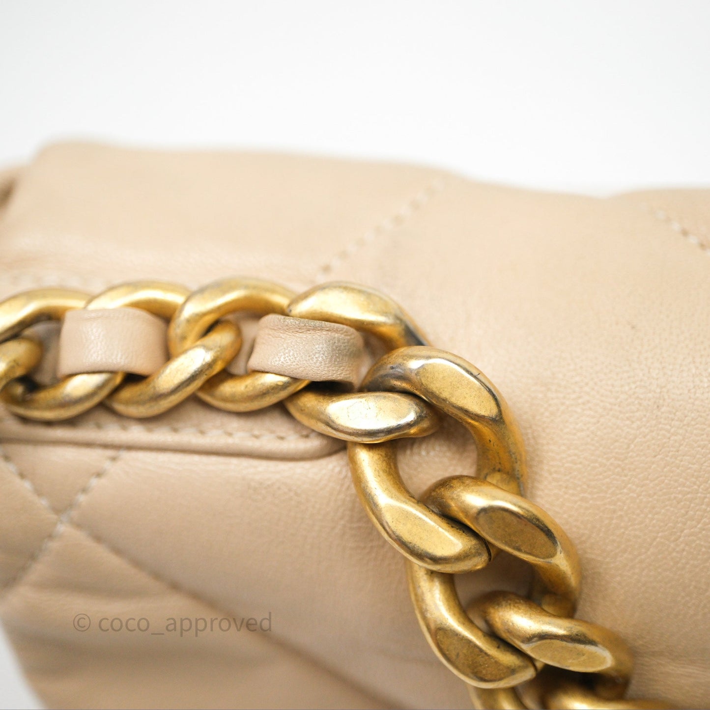 Chanel 19 Small Beige Mixed Hardware