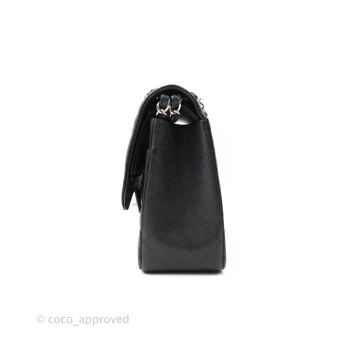 Chanel Jumbo Double Flap Black Caviar Silver Hardware⁣⁣
