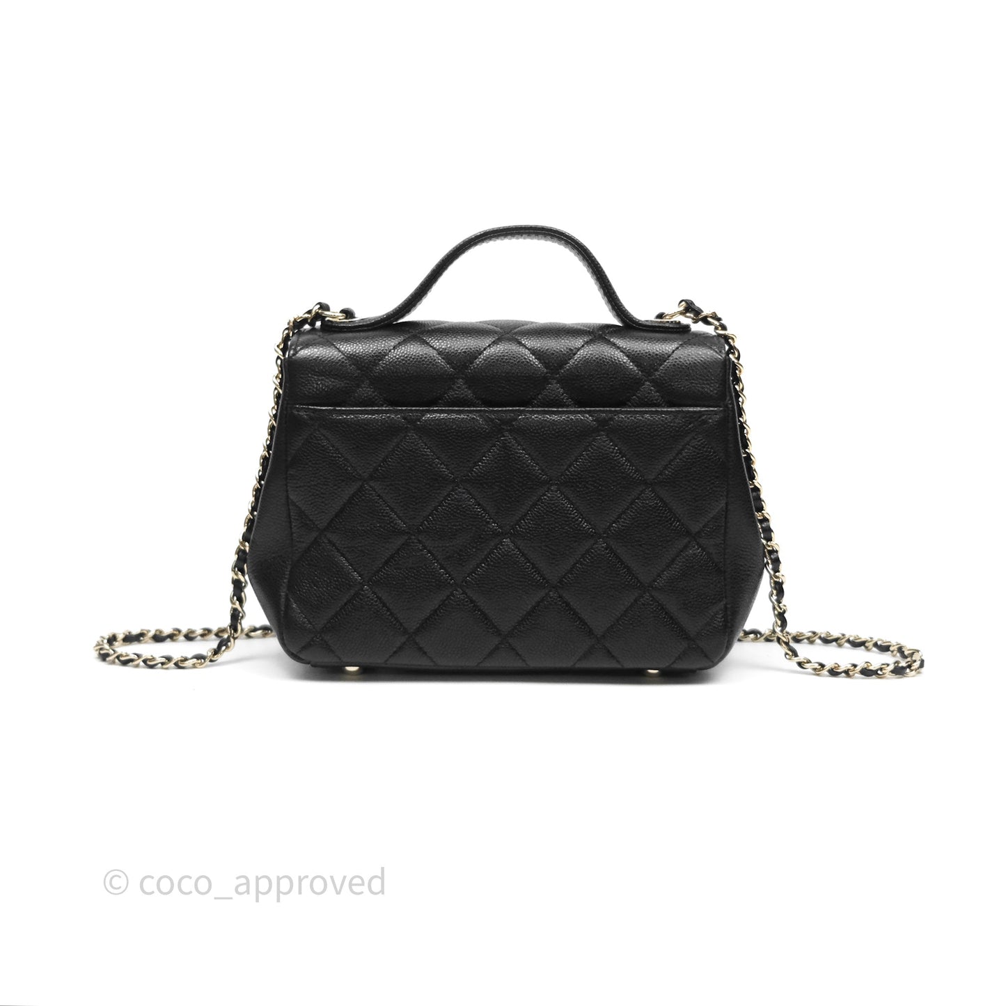 Chanel Quilted Small Business Affinity Flap Black Caviar Gold Hardware